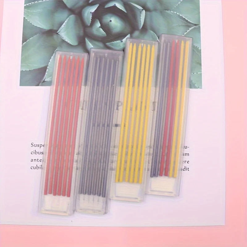 24/18pcs 2.8mm Woodworking Pencil Refill Architectural Solid Carpenter Lead Deep Hole Wooden Marking Grey Black Red Yellow white