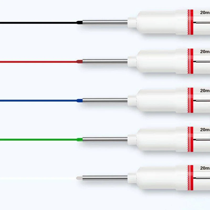 3pcs Long Tip Marker 0.7-1mm Writing Point For Wood Metal Plastic For Home, Bookshelf, Drilling, Hardware, Car 20mm Nib