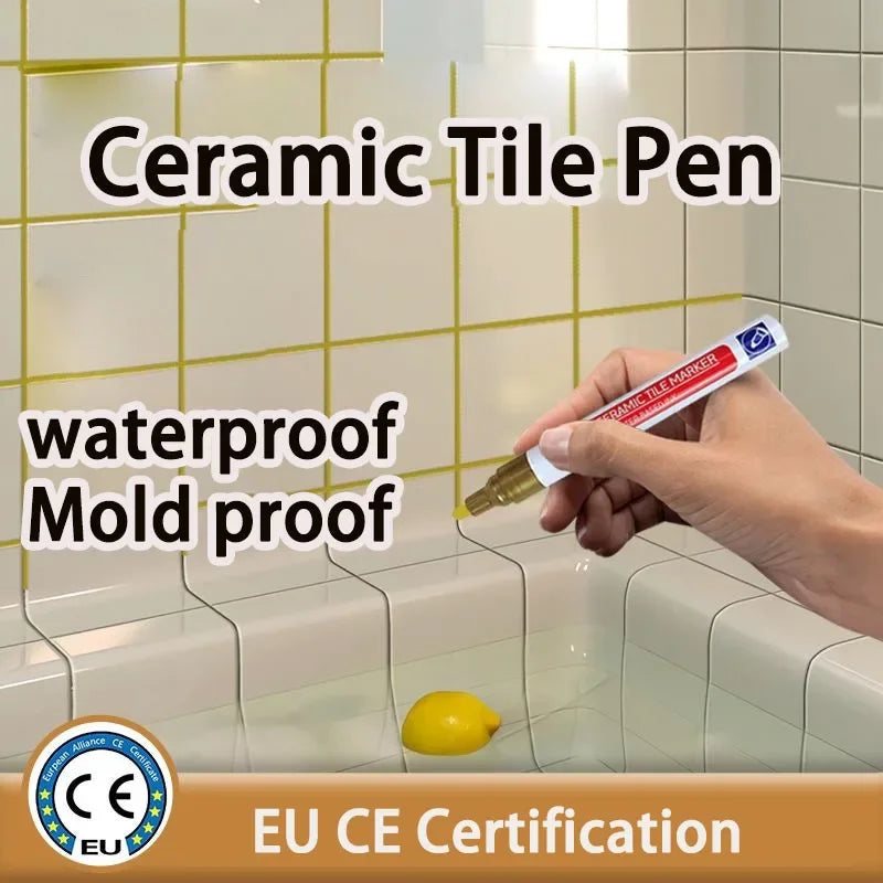 3pcs Color White Waterproof Tile Marker Grout Pen Wall Seam Pen for Tiles Floor Bathroom Decontamination Seam Repair Tools
