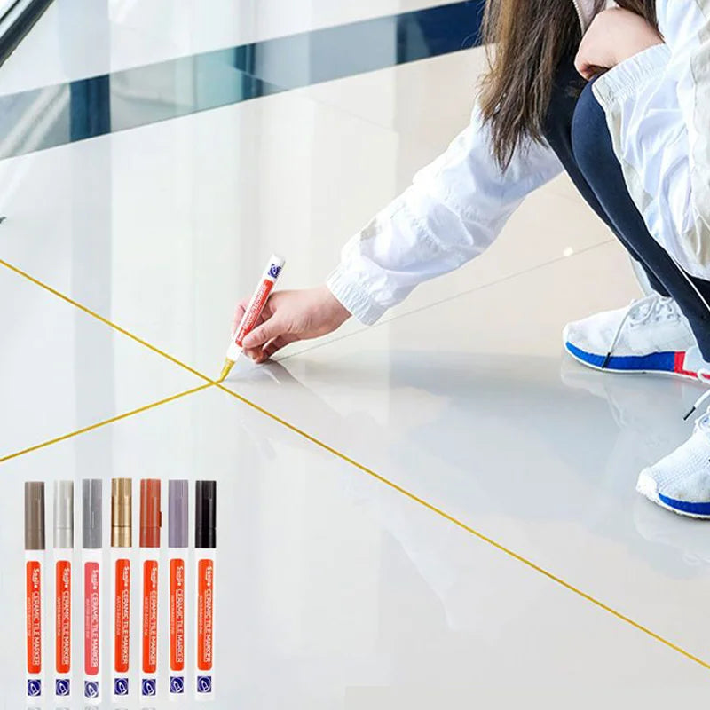 Colorful Tile Grout Pen Waterproof Antifunga Tile Marker Repair Wall White Grout Marker Tiles Floor Tyre Car Repair Painting