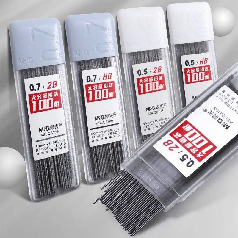 400Pcs Automatic Mechanical 0.5 0.7 Pencil Lead 2B HB Metal Plastic Pencil Rod Pencil Core Refill School Art Sketch Drawing